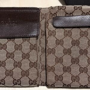 Men’s Gucci Beige and Brown Monogram Belt Bag